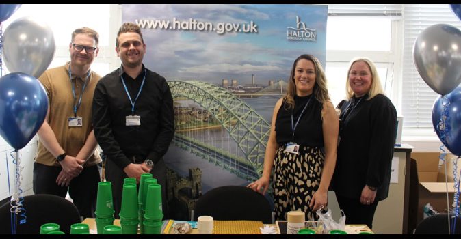 Left to right: Gavin Rooney, Matt Browne, Kadie Molyneux and Karen Wood from Halton Borough Council’s new Social Work Academy