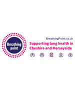 Breathingpoint.co.uk, Text reads "Supporting lung health in Cheshire and Merseyside"