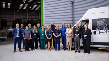 Richard Kemp CBE, Lord Mayor of Liverpool, and Rosie Cooper, Mersey Care's chair (far right) with members of the Community Equipment Service